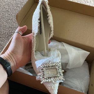 Ivory heels. Size 6